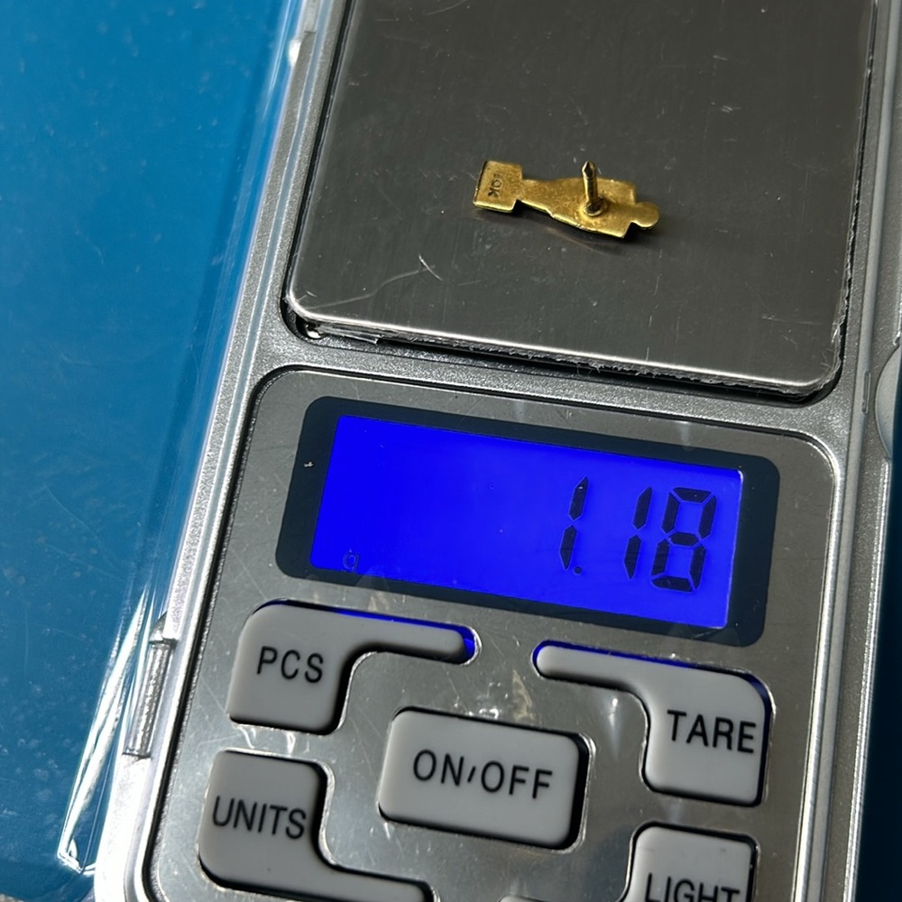 10k Vintage Man Figure Lapel Pin - image 8